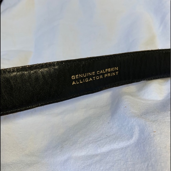 VICENZA Sport tan croc embossed leather belt 28